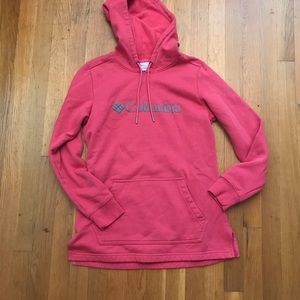 COPY - COLUMBIA Pink Logo Tunic Hoodie Sweatshirt M